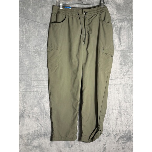 Columbia Pants - Columbia Womens Sage‎ Green Cargo Hiking Pants NEW Straight Leg Size L Regular